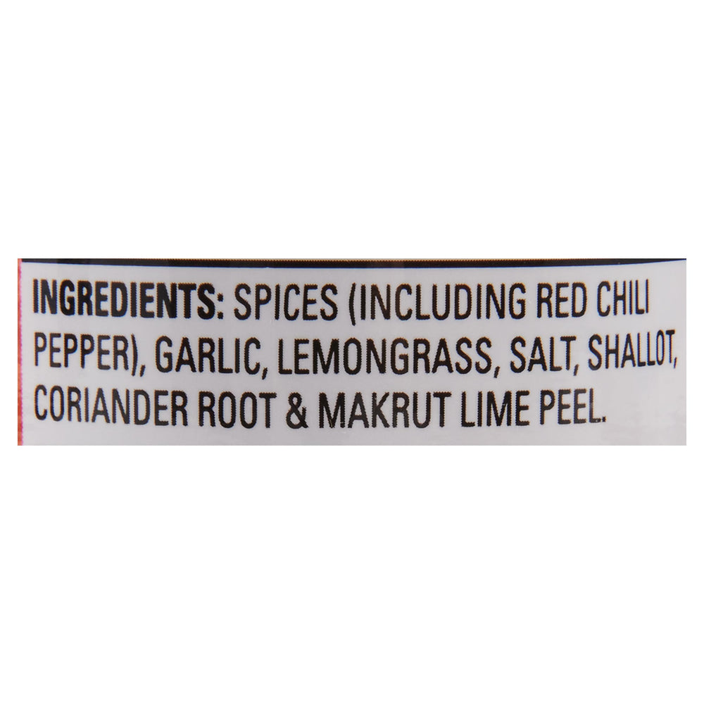 Thai Kitchen Red Curry Paste gluten-free symbol confirms vegan-friendly seasoning.