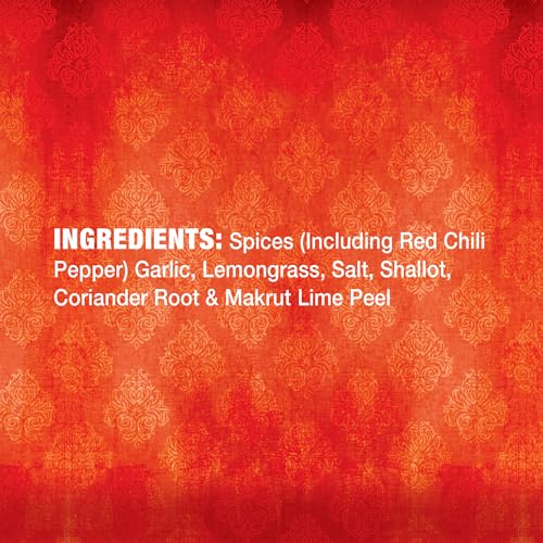 Thai Kitchen Red Curry Paste ingredients spread with chili and lemongrass