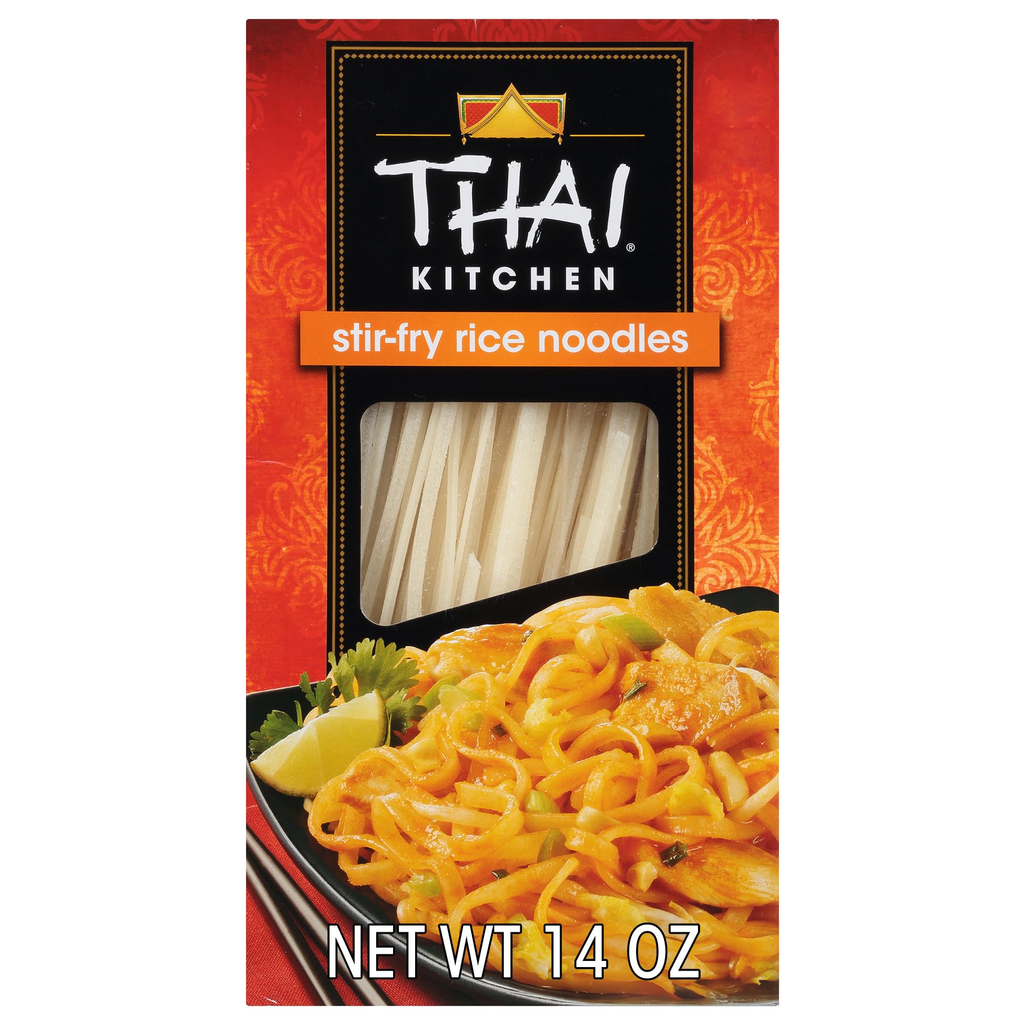 Thai Kitchen stir fry rice noodles show gluten free two-ingredient formula for quick meals