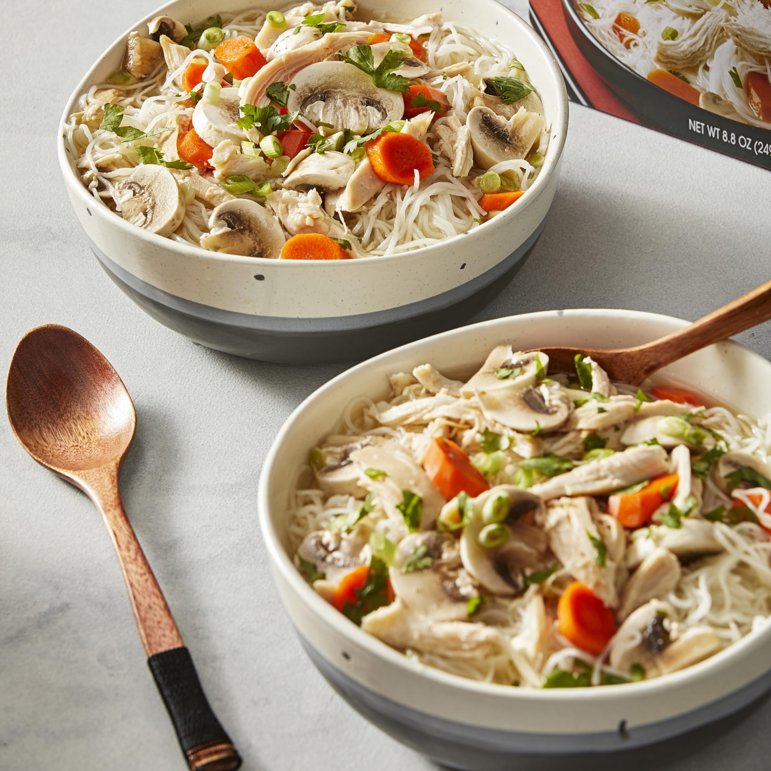 Thai Kitchen Thin Rice Noodles cooking in a wok for a fast dinner.