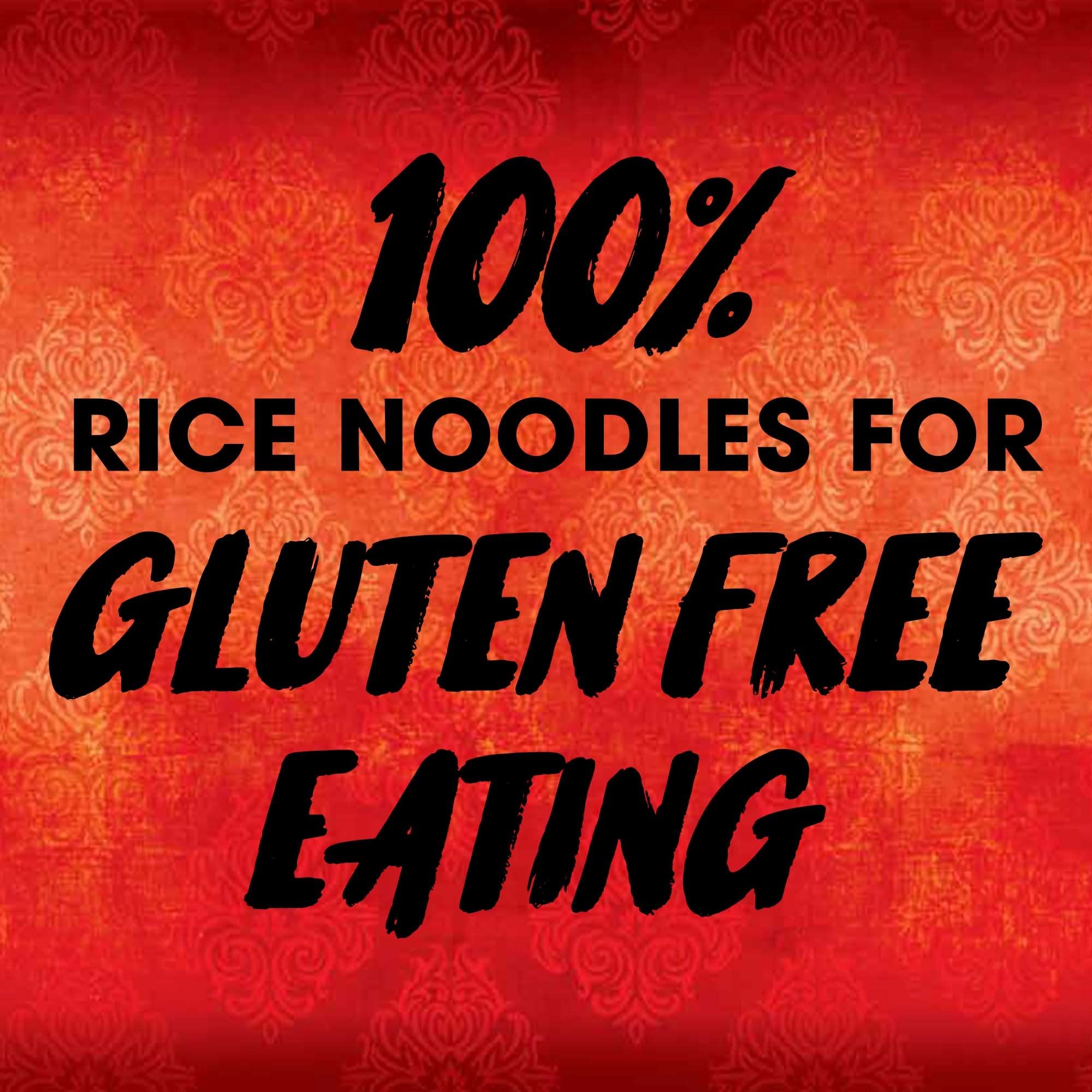 Thai Kitchen rice noodles close-up, gluten-free texture ideal for sauces.