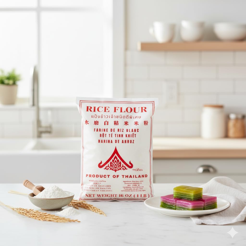 Thairaya white rice flour prepared for authentic Asian-inspired recipes.