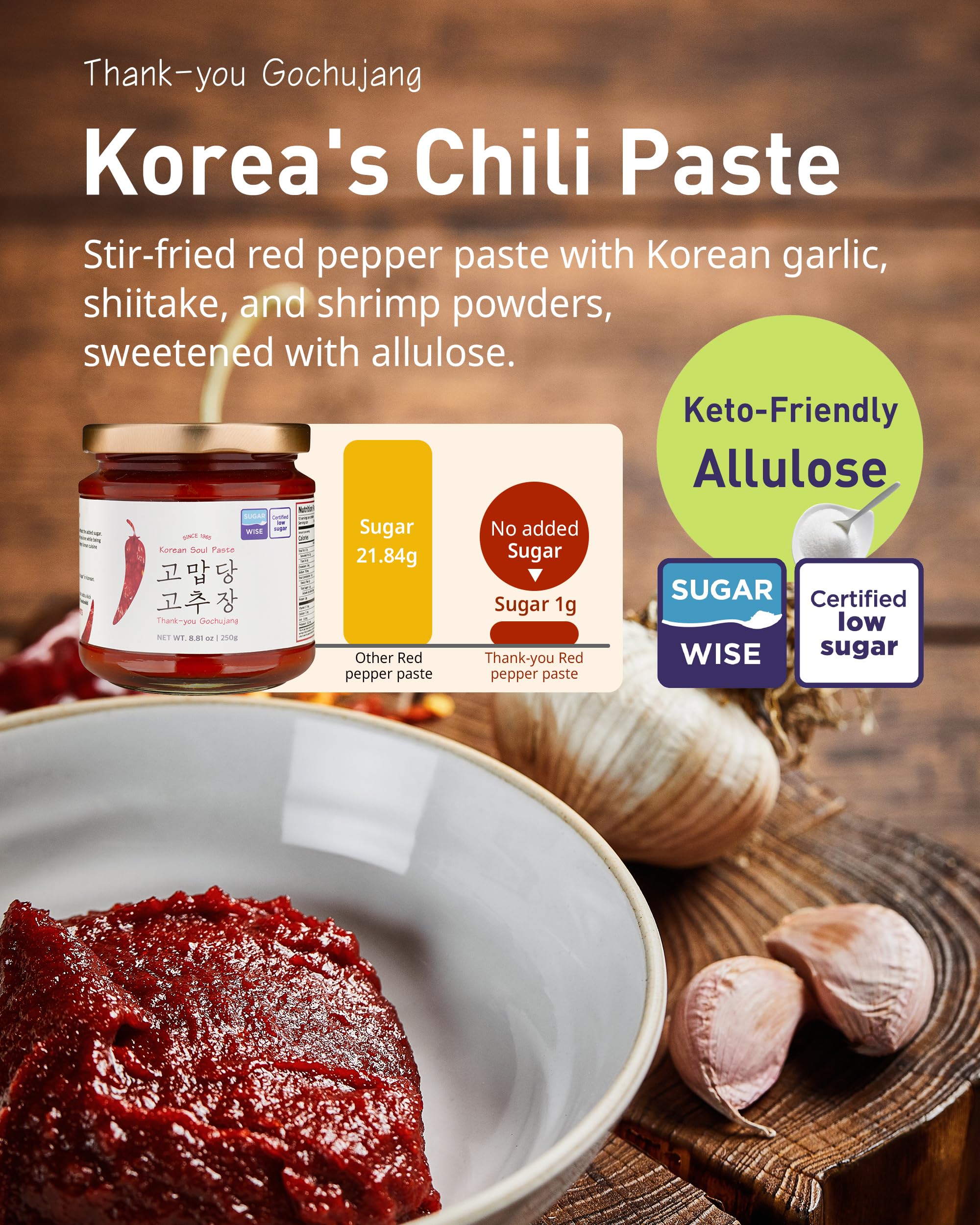 Thank-you Gochujang traditional fermentation method shot for depth of flavor