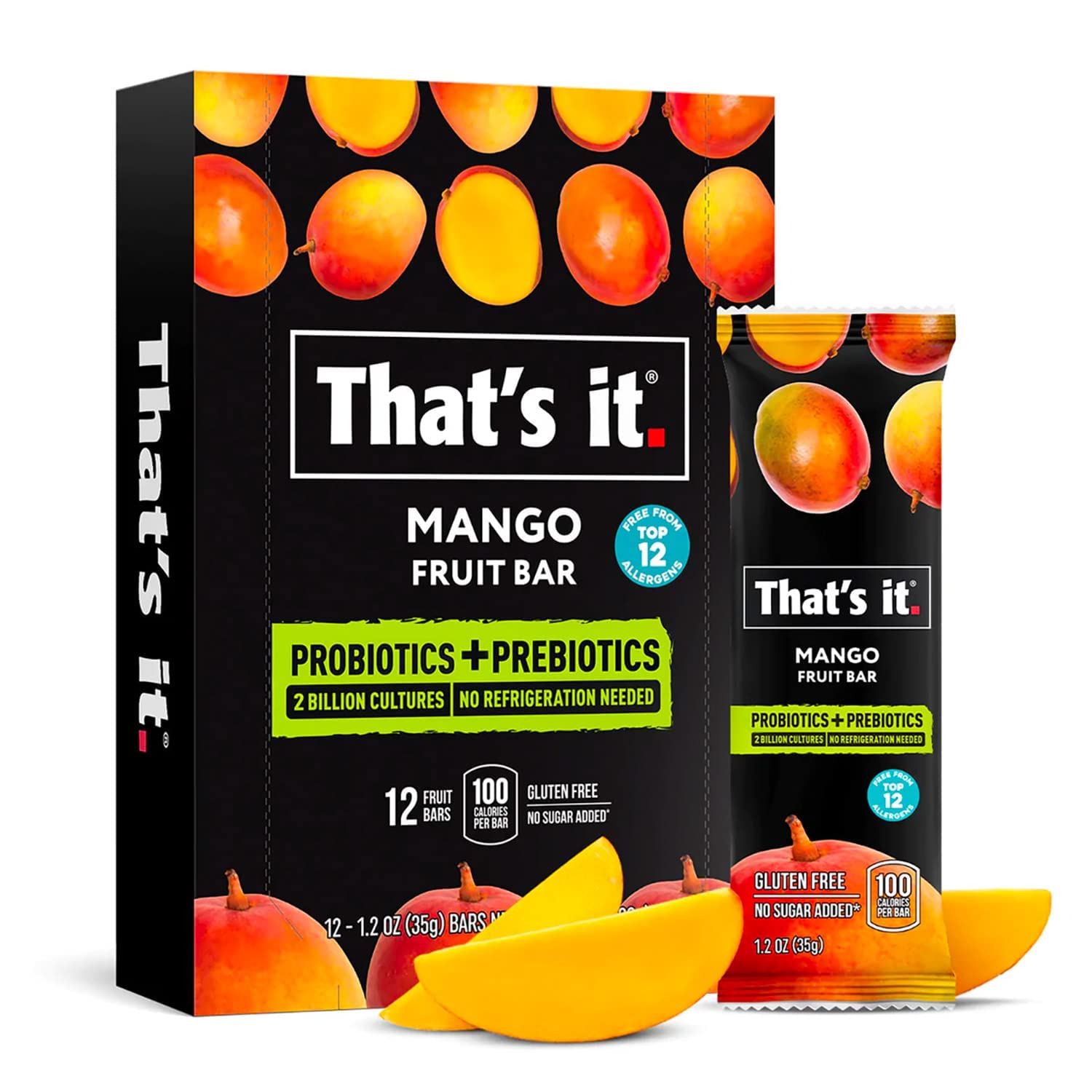 That\'s it mango 12-pack packaging for convenient on-the-go snacking.