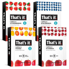 That's it 48-count variety pack front view for convenient on-the-go fruit snacking
