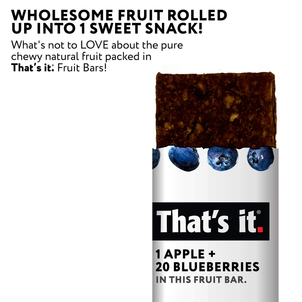 That's It Apple-Blueberry Bar shows a two-year shelf life for emergency storage.