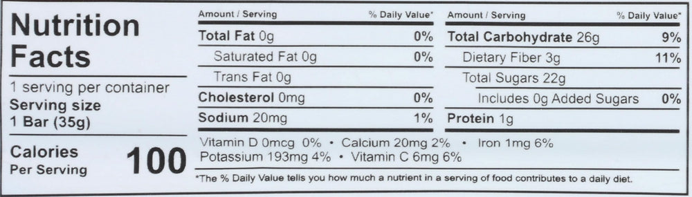 That's It Apple Cherry Fruit Bar ingredients view shows apples and cherries