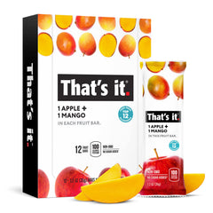That's it Apple Mango bar pack highlights real fruit goodness for on-the-go snacking.