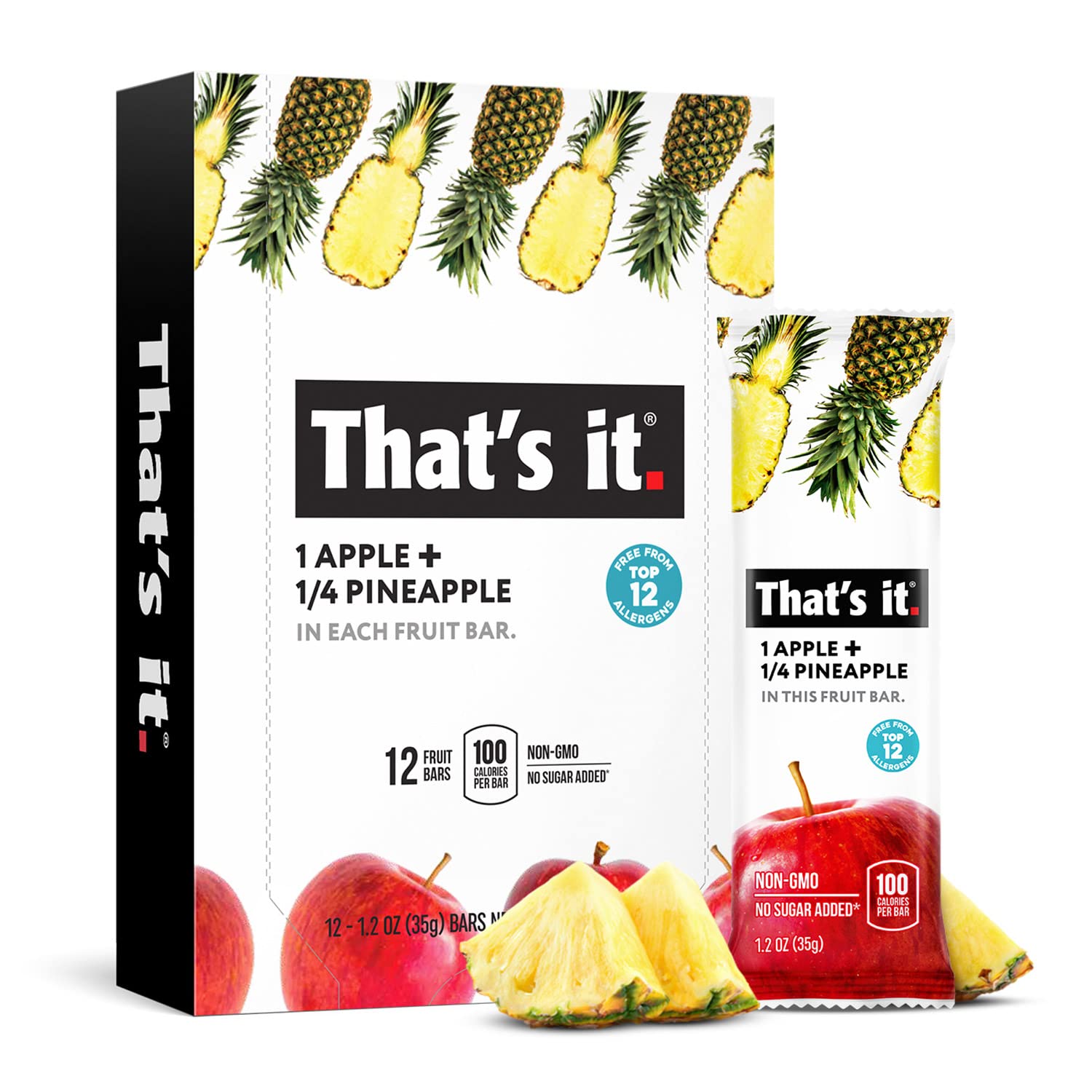 That's it Apple Pineapple Bar Pack highlights a two-ingredient snack for on-the-go energy