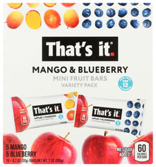 Thats It Blueberry Mango Caddy bar pack, perfect for on-the-go snacking and pantry versatility.