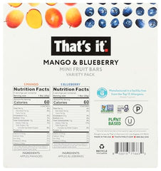 Thats It Blueberry Mango Caddy bar wrapped for fresh, grab-and-go convenience.