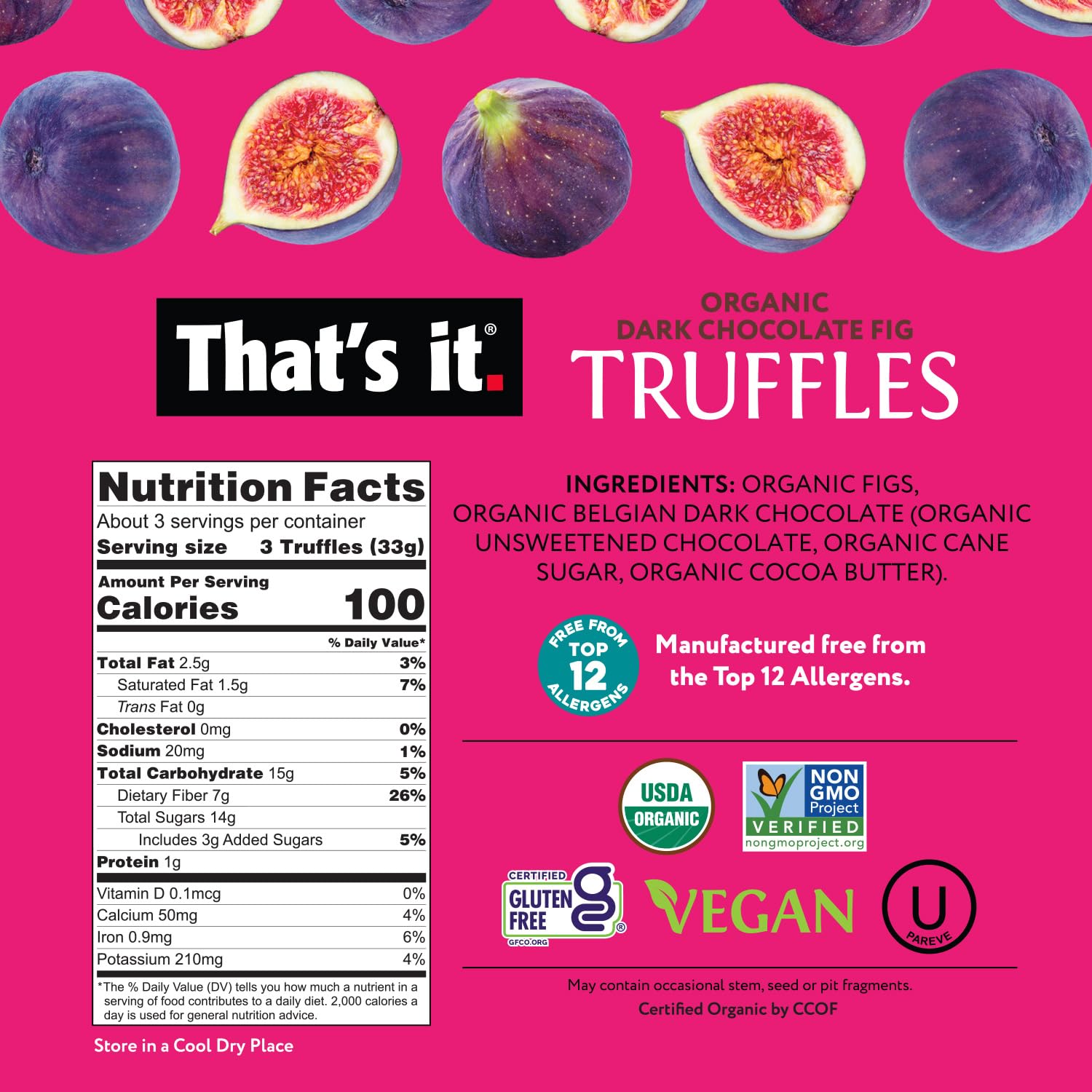 That's it dark chocolate fig truffles box—gift-ready presentation for special occasions.