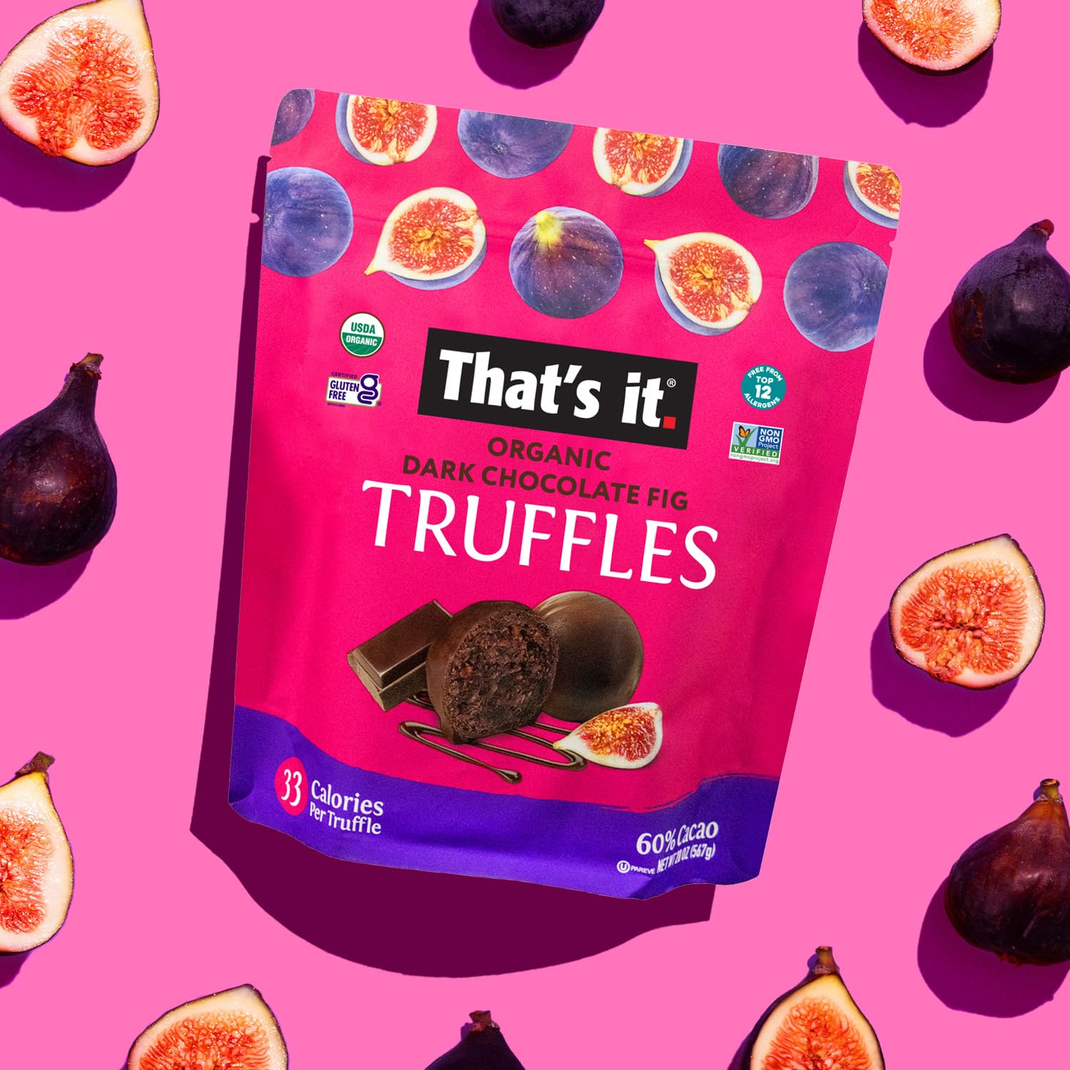 That's It fig truffles gift box, ideal present for occasions with delicious plant-based chocolate.