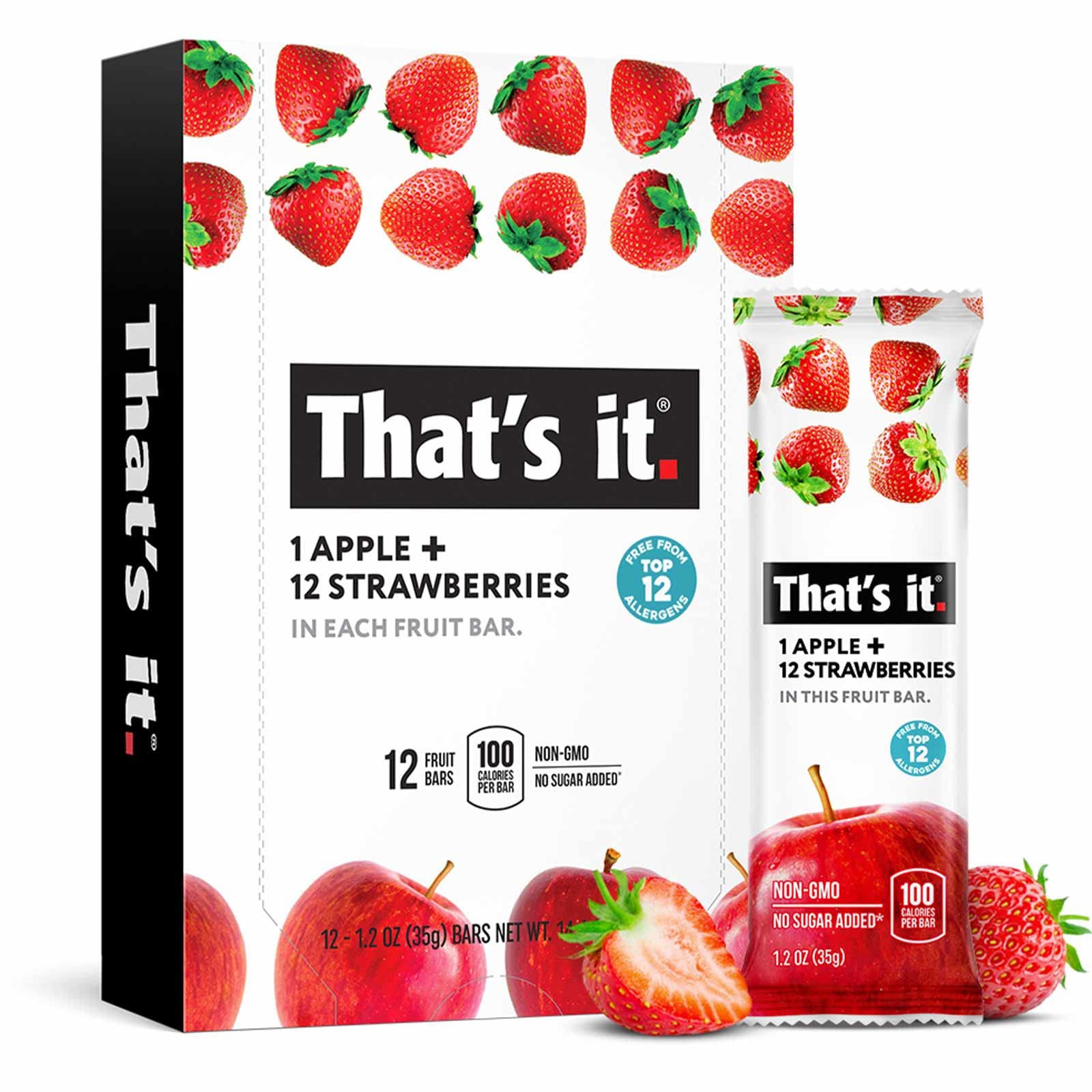 That's it fruit bar blueberry ingredient closeup emphasizes real fruit and fiber.