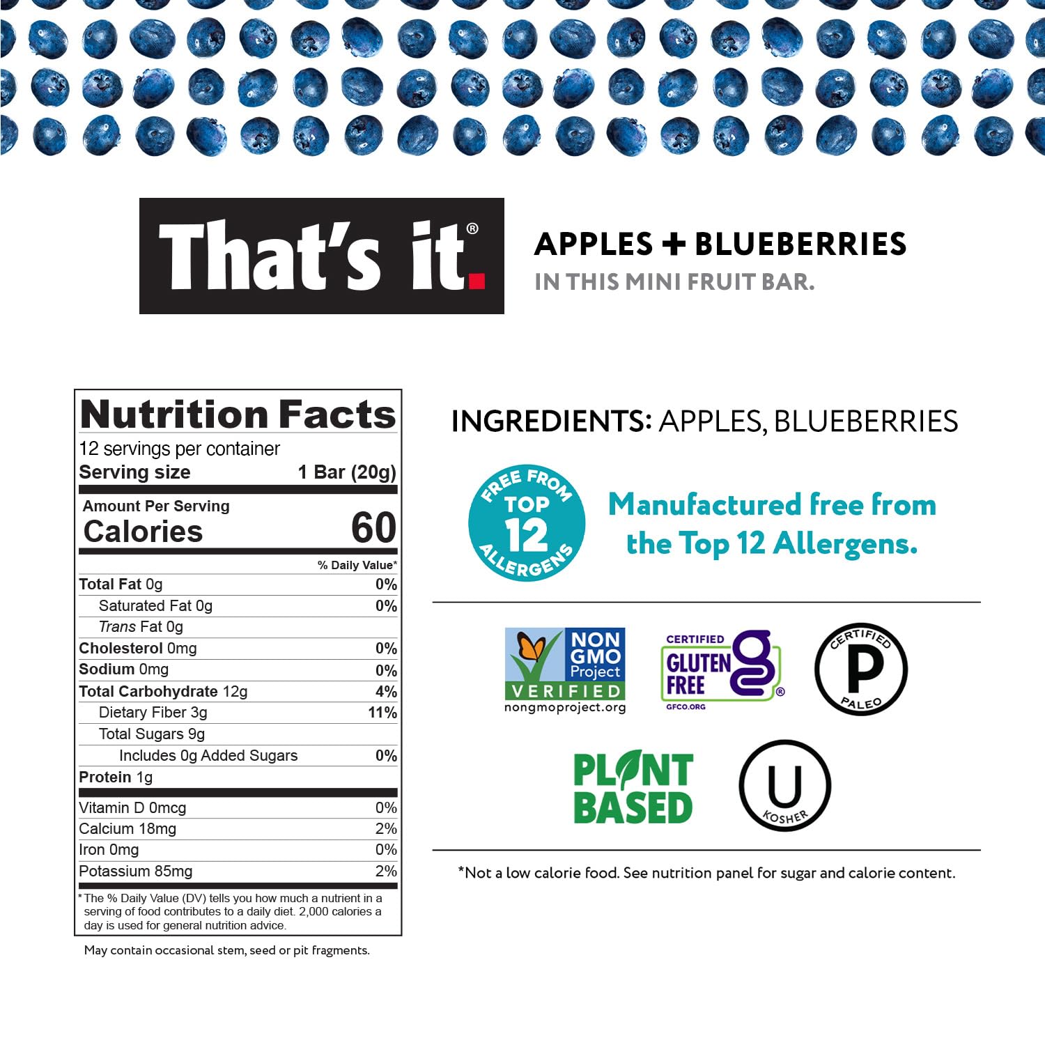 That's it gift pouch close-up highlights simple ingredients and no added sugar.
