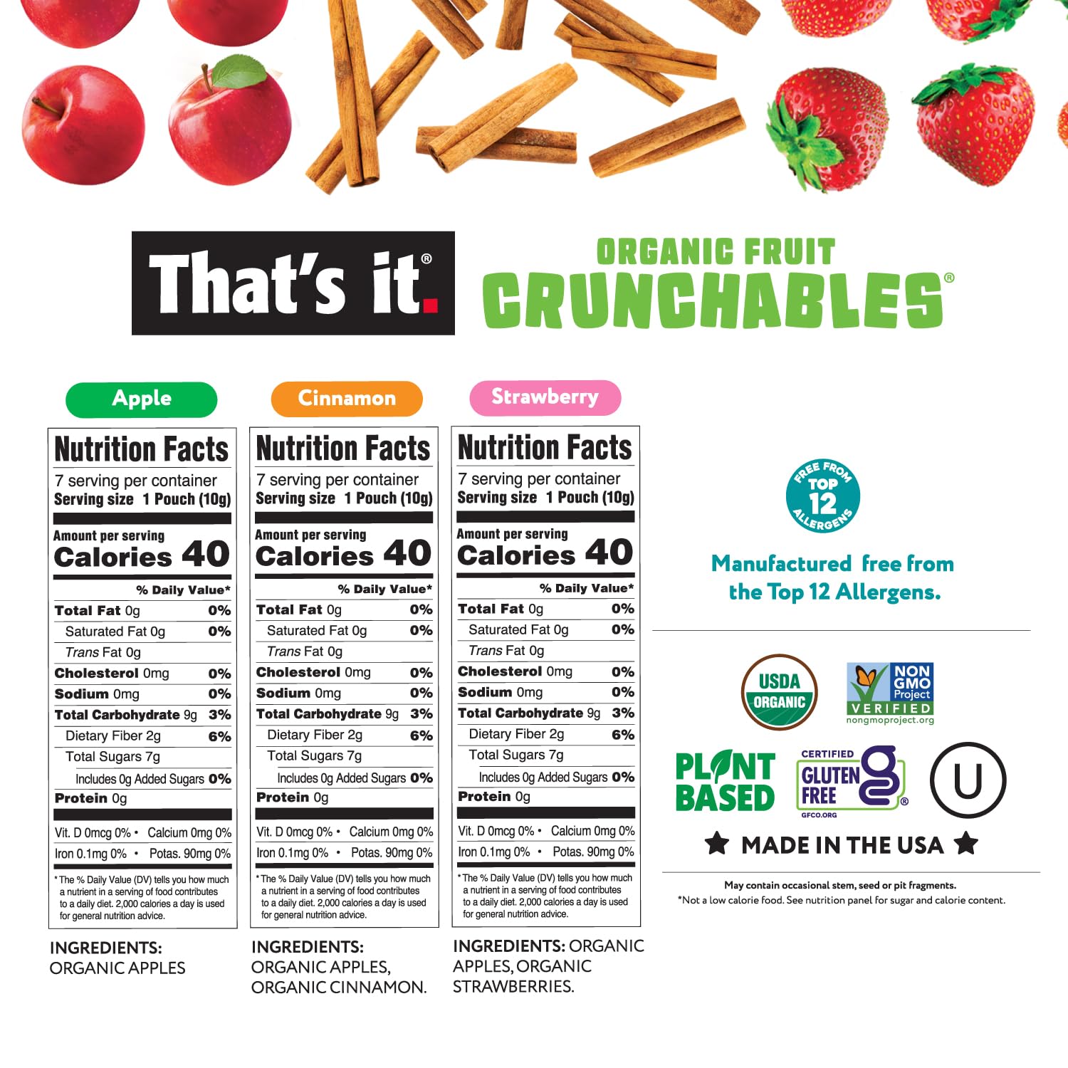 That's it Apple Cinnamon Crunchables pouch for on-the-go flavor