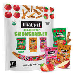 That's it Organic Fruit Crunchables Apple pouch for kid-friendly lunchbox snacks
