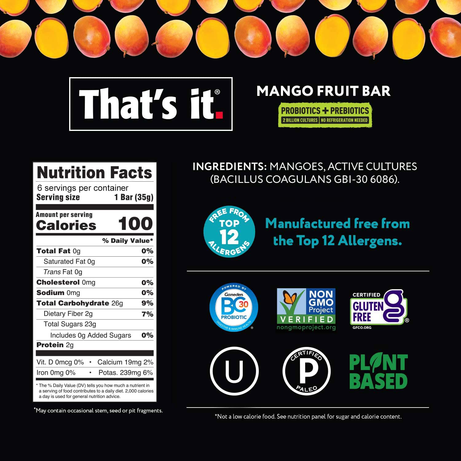 That's it Probiotic Fruit Bar on-the-go display for grab-and-go snacking