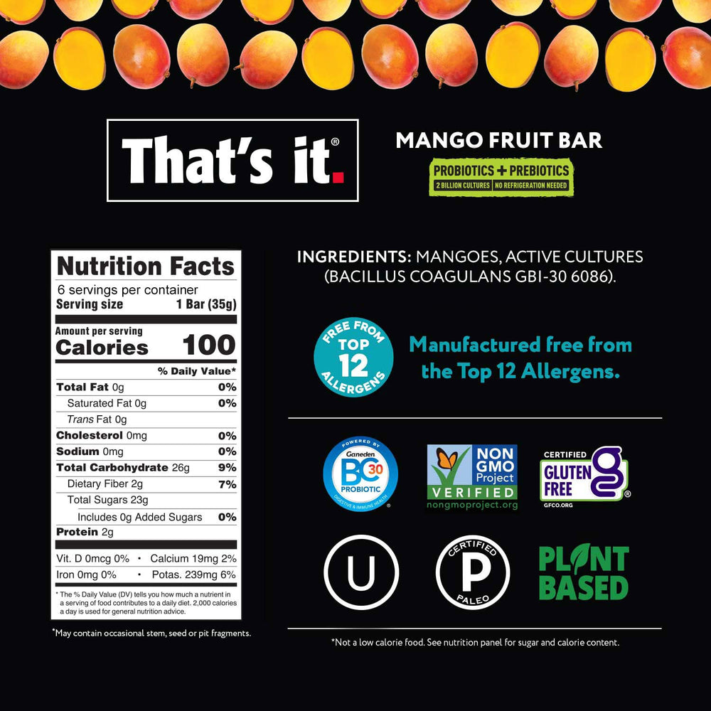 That's it Probiotic Fruit Bar on-the-go display for grab-and-go snacking