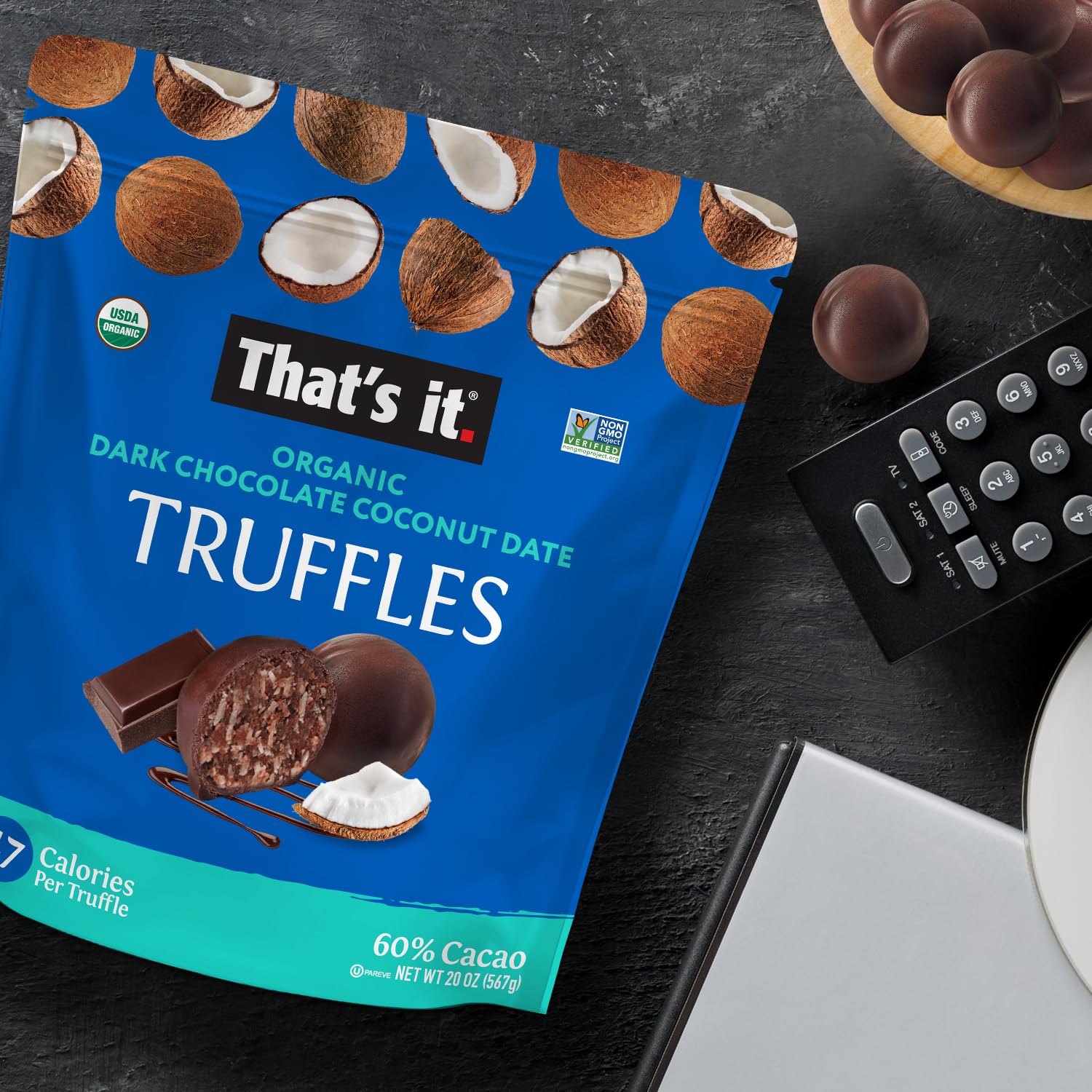 That's it truffles on a plate—perfect gifting idea for holidays.