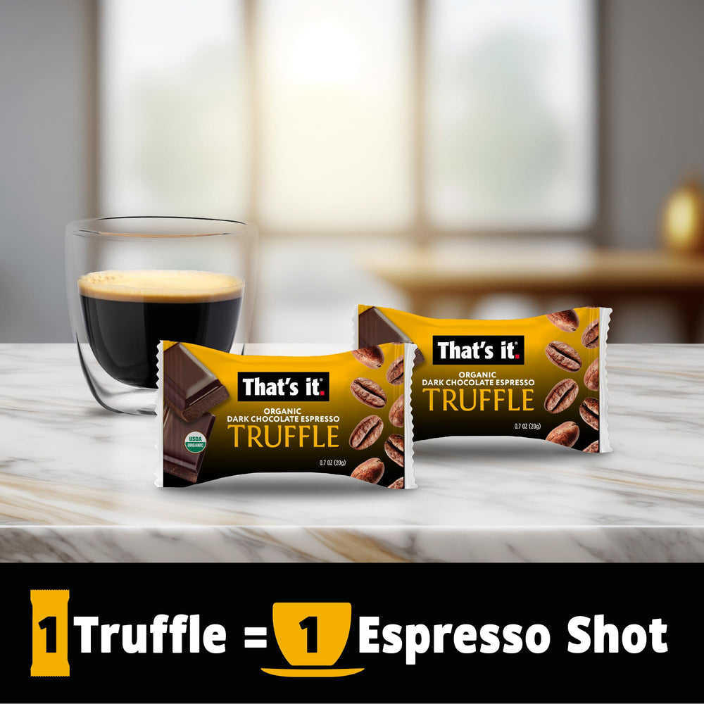 That's it Truffles with vegan gluten-free label emphasize allergy-friendly indulgence.