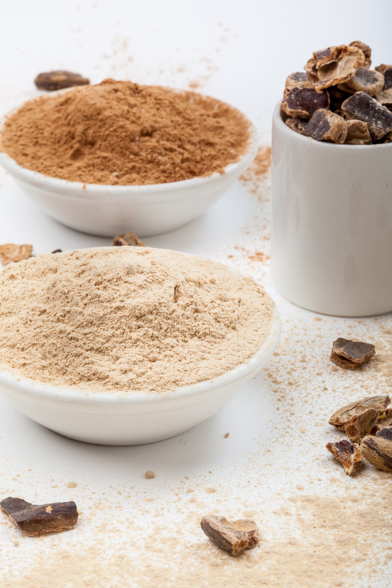 The Australian Carob Co carob powder dispense for precise baking measurements