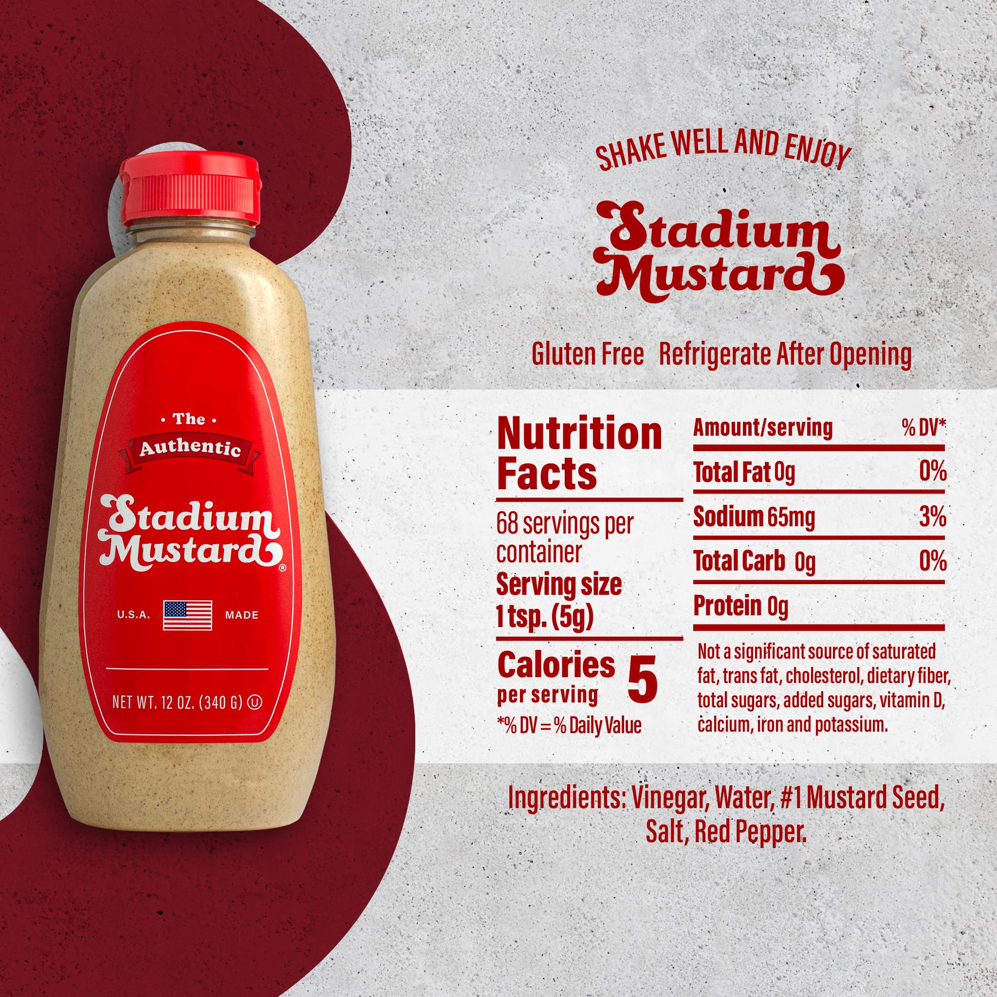 The Authentic Stadium Mustard on a hot dog to elevate backyard meals.