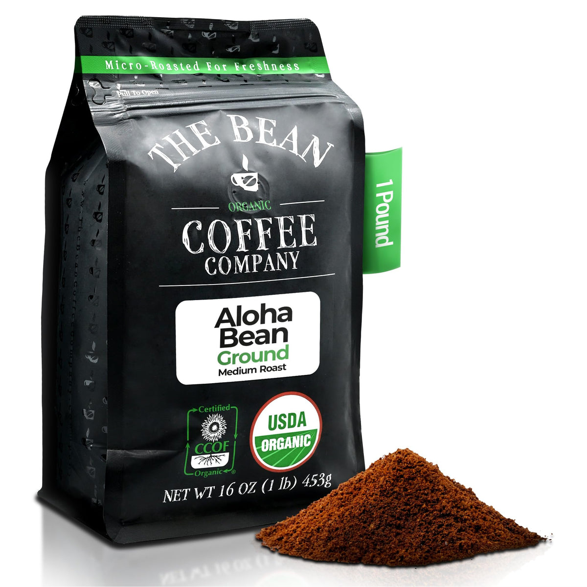 The Bean Aloha Bean Hawaiian Hazelnut coffee bag with bold aroma for mornings.