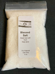 The Better Scents Blessed Dead Sea Salt 4 oz bag shown for portability and daily wellness.