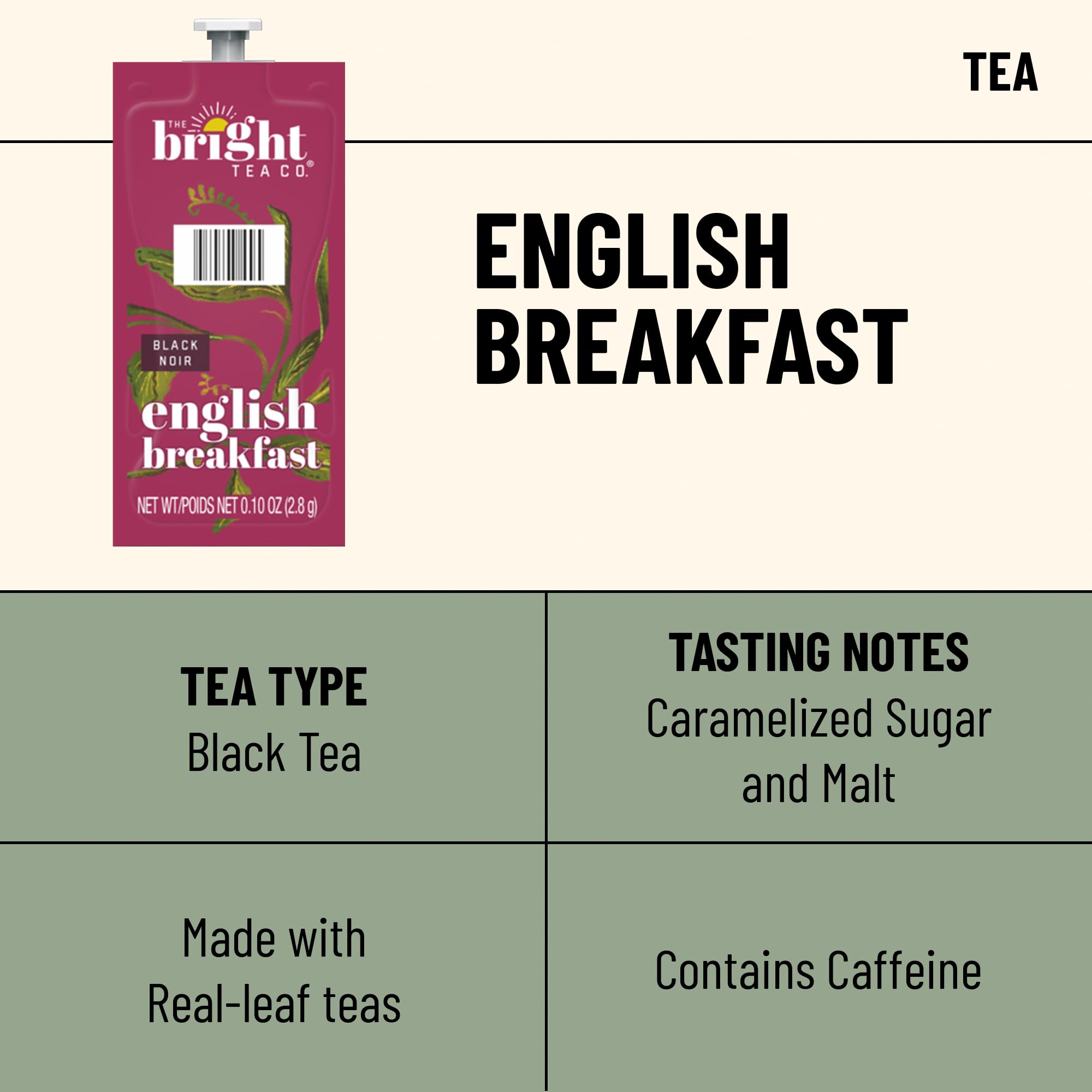 The Bright Tea Co. English Breakfast Freshpack for Flavia, pack-to-cup flavor preservation.