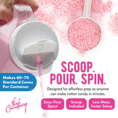 The Candery 2-pack cotton candy sugar jars for organized storage and handy flavors