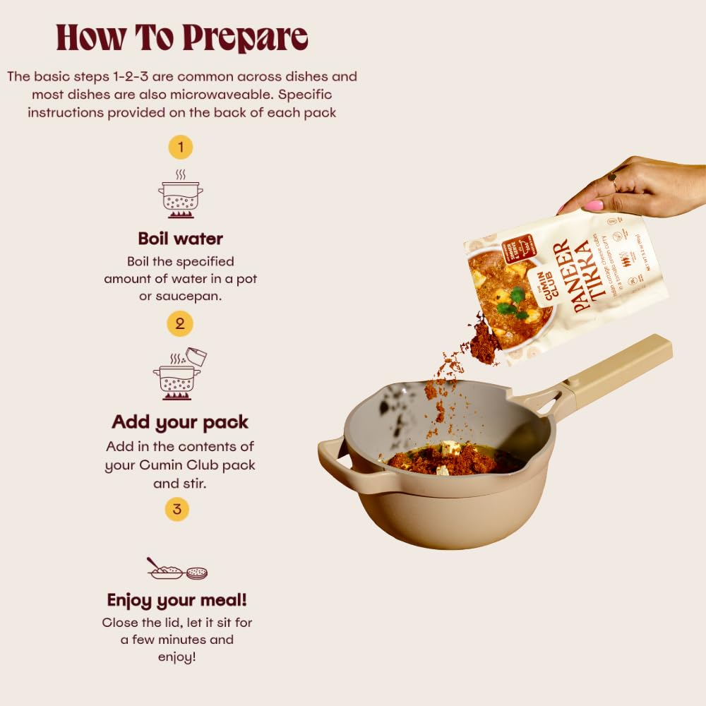 The Cumin Club Dal Tadka Kit: savory tempered lentils with rich spiced flavors