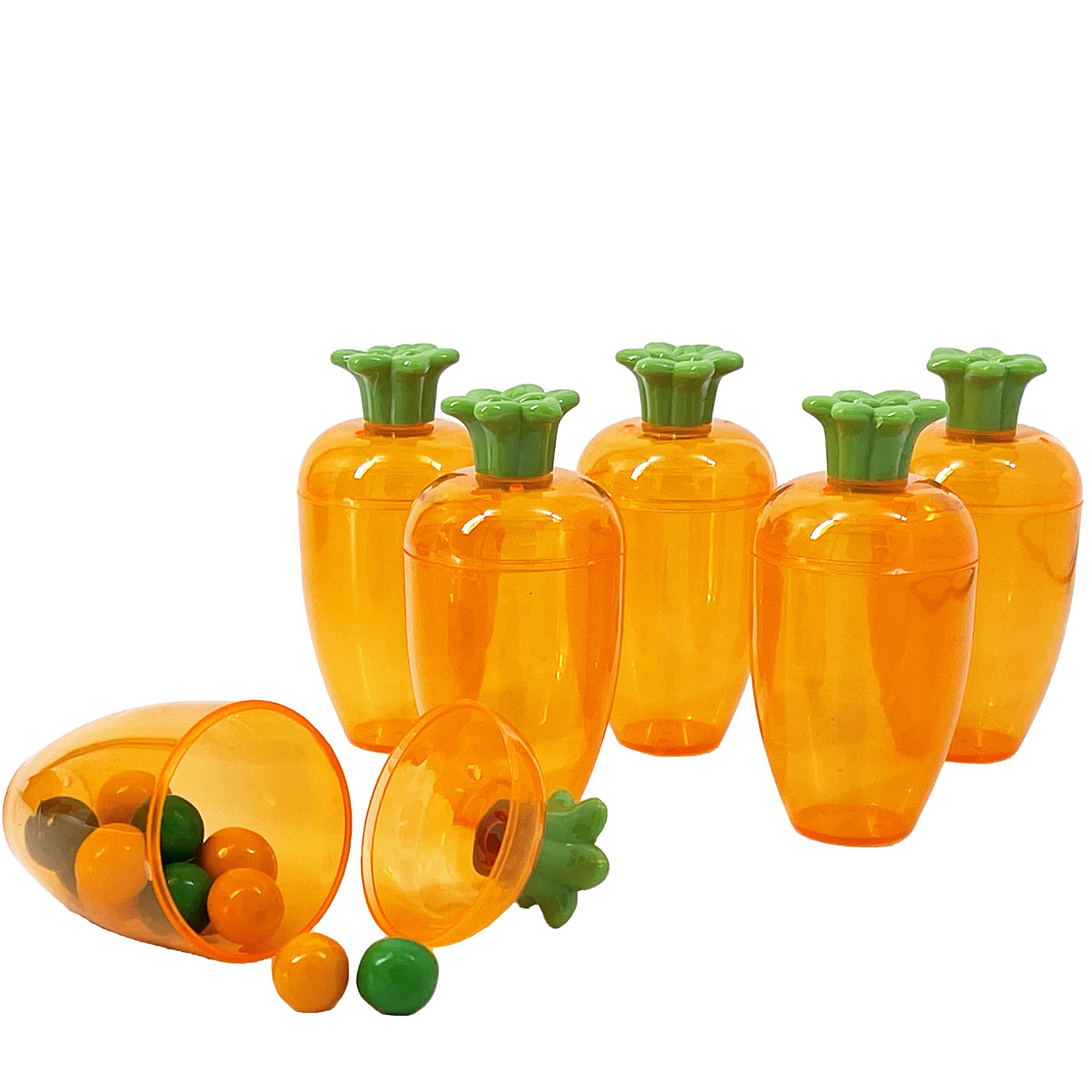 The Dreidel Company fillable Easter carrot 4in orange for candies and prizes