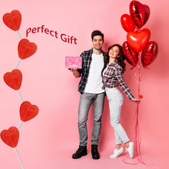 The Dreidel Company cherry-flavored lollipops with red double hearts, perfect for events.