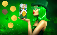 The Dreidel Company shamrock and leprechaun design adds playful Patrick's Day charm.