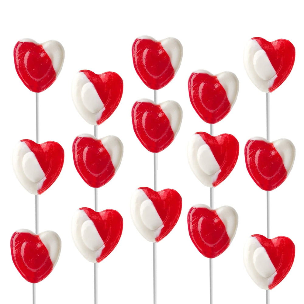 The Dreidel Company Valentines heart lollipops red, ideal for romantic gifts and party favors.