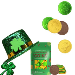 The Dreidel Company vibrant Saint Patrick's theme gift box packaging for celebrations.