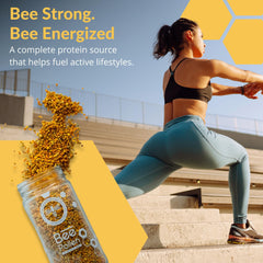 The Fantozzi Honey Co granules pouring from jar emphasizing freshness and quality.