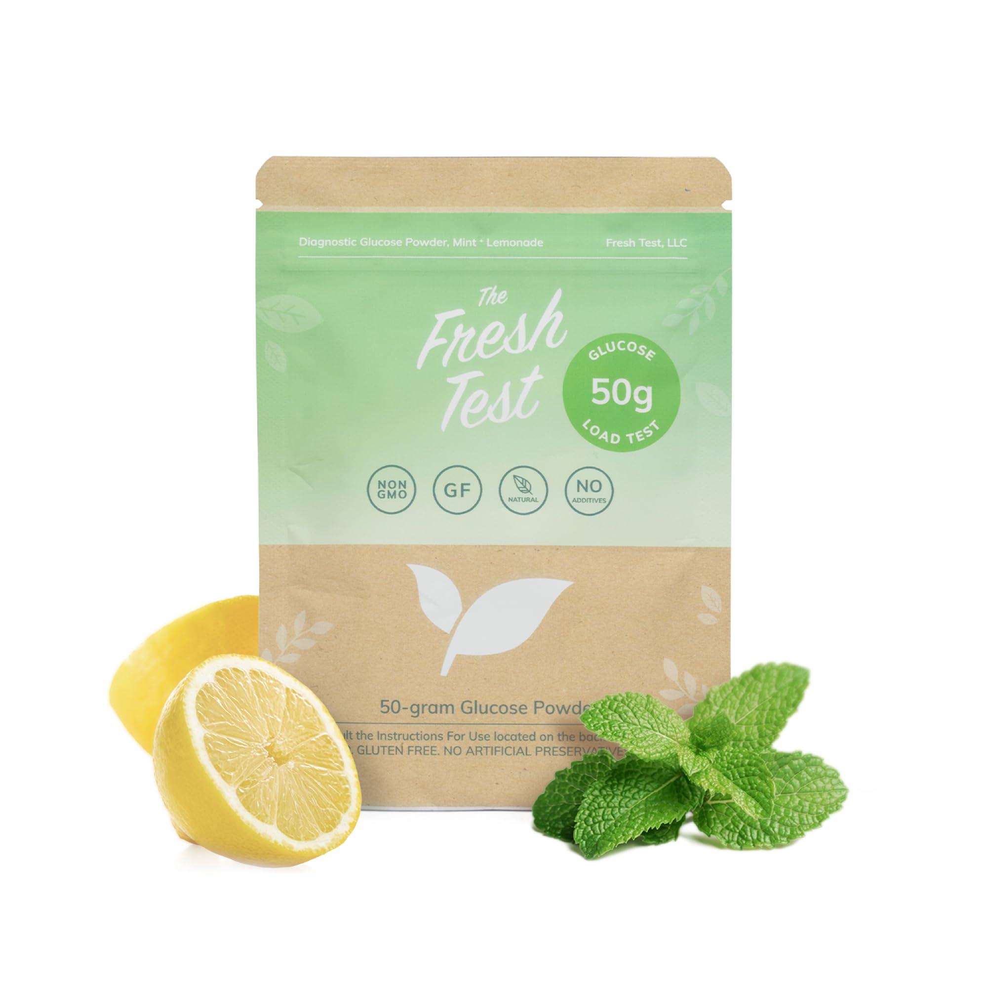 The Fresh Test Mint Lemonade powder for quick, refreshing hydration on the go.
