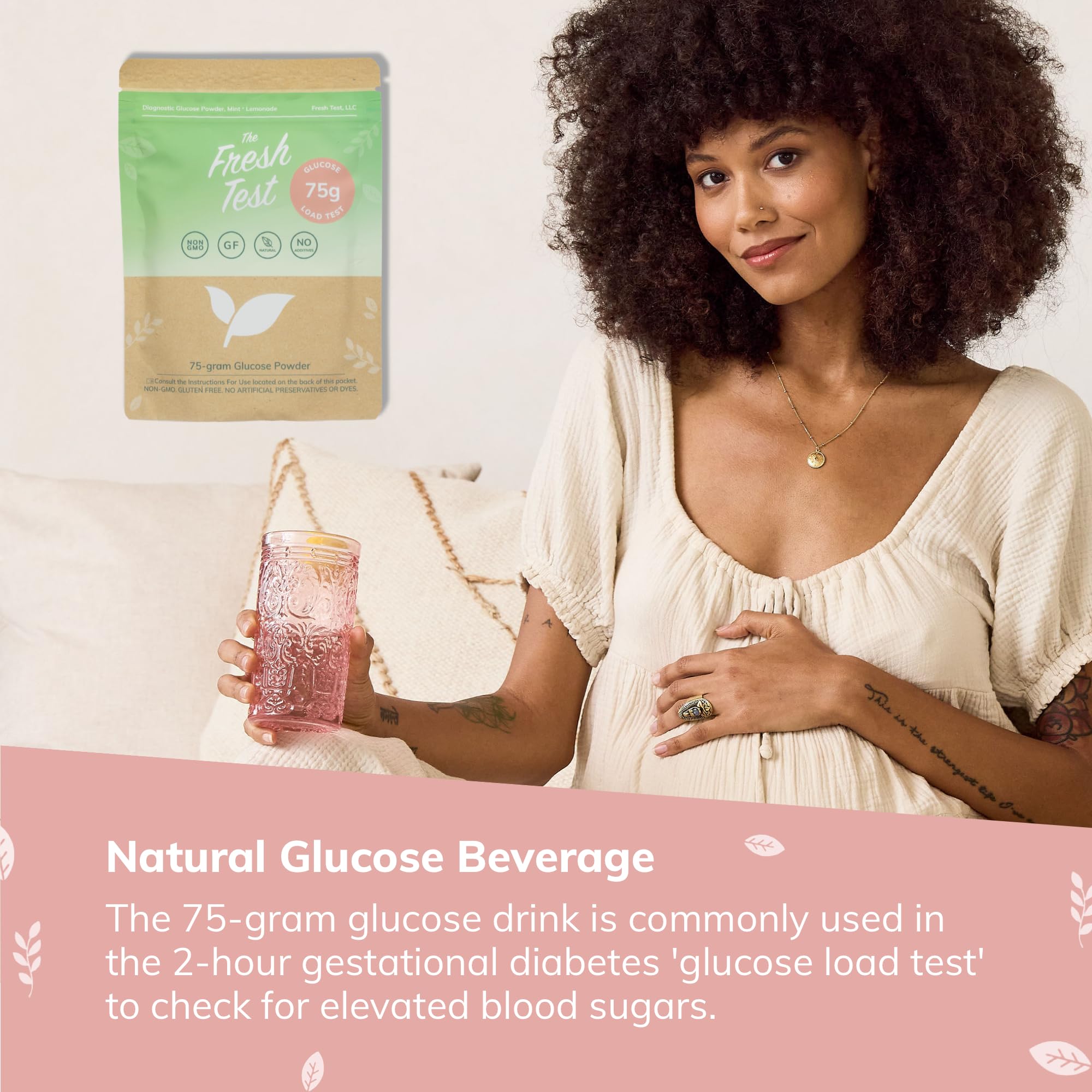 The Fresh Test organic ingredients label on packaging, emphasizing clean sourcing.