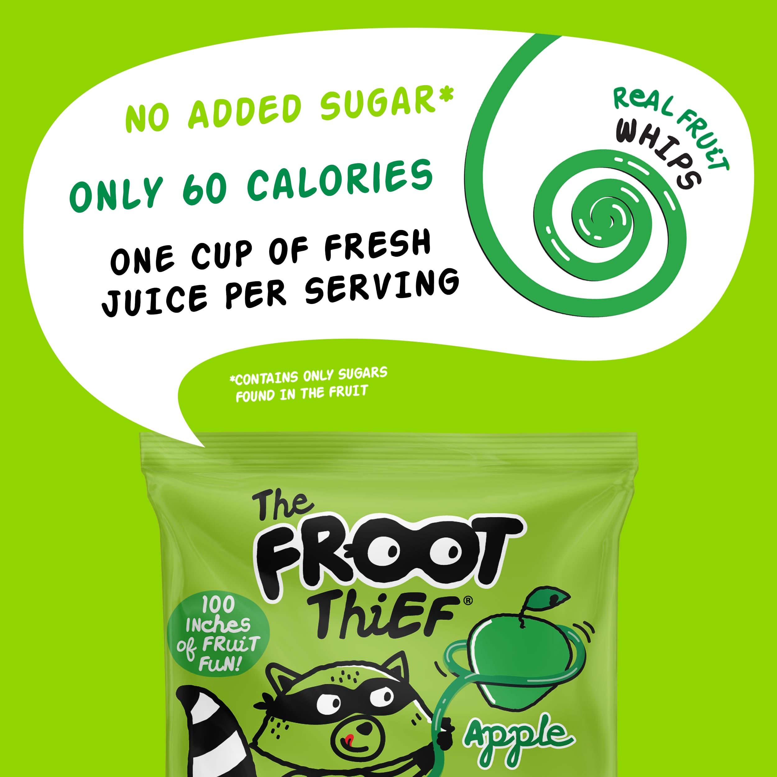 The Froot Thief 60 calories per serving highlights a lighter treat during the day.