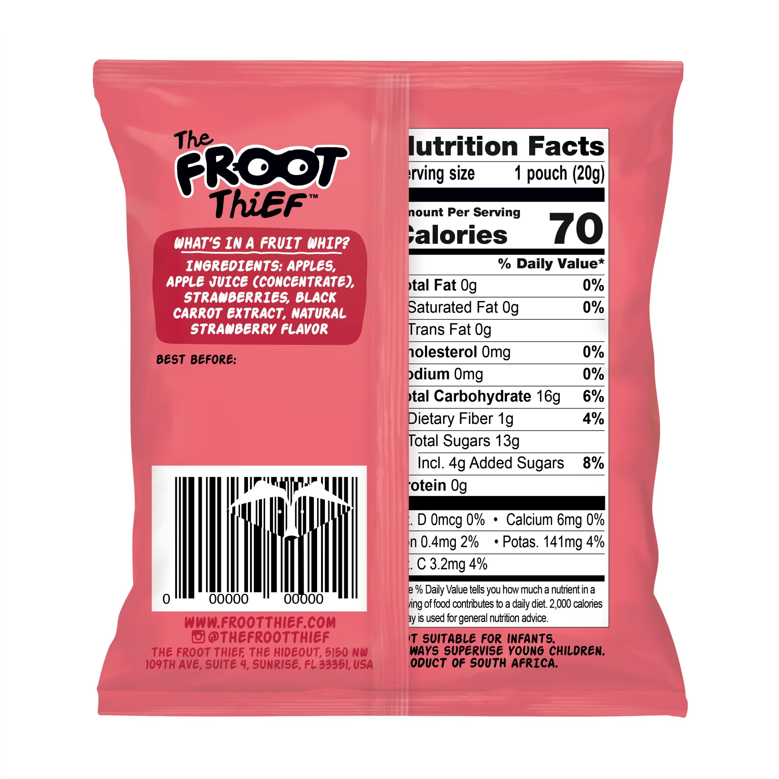 THE FROOT THIEF lunchbox pack showing variety and portability
