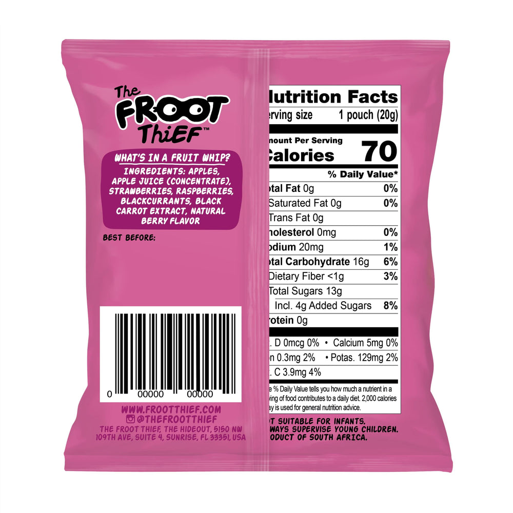 THE FROOT THIEF nut-free facility production ensures safe snacking