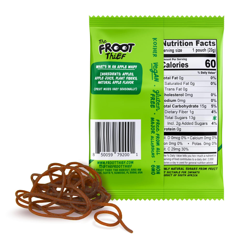 The Froot Thief individually wrapped snacks offer mess-free portability for busy families.