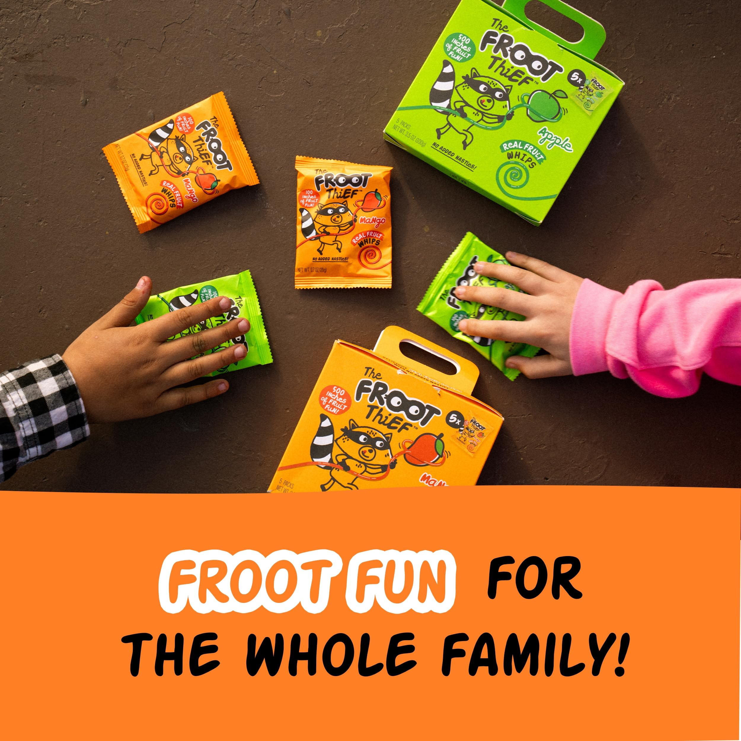 The FROOT Thief Mango real fruit snack whip, no artificial colors or flavors