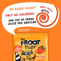 The FROOT Thief Mango real fruit snack whip, nut-free option for classrooms