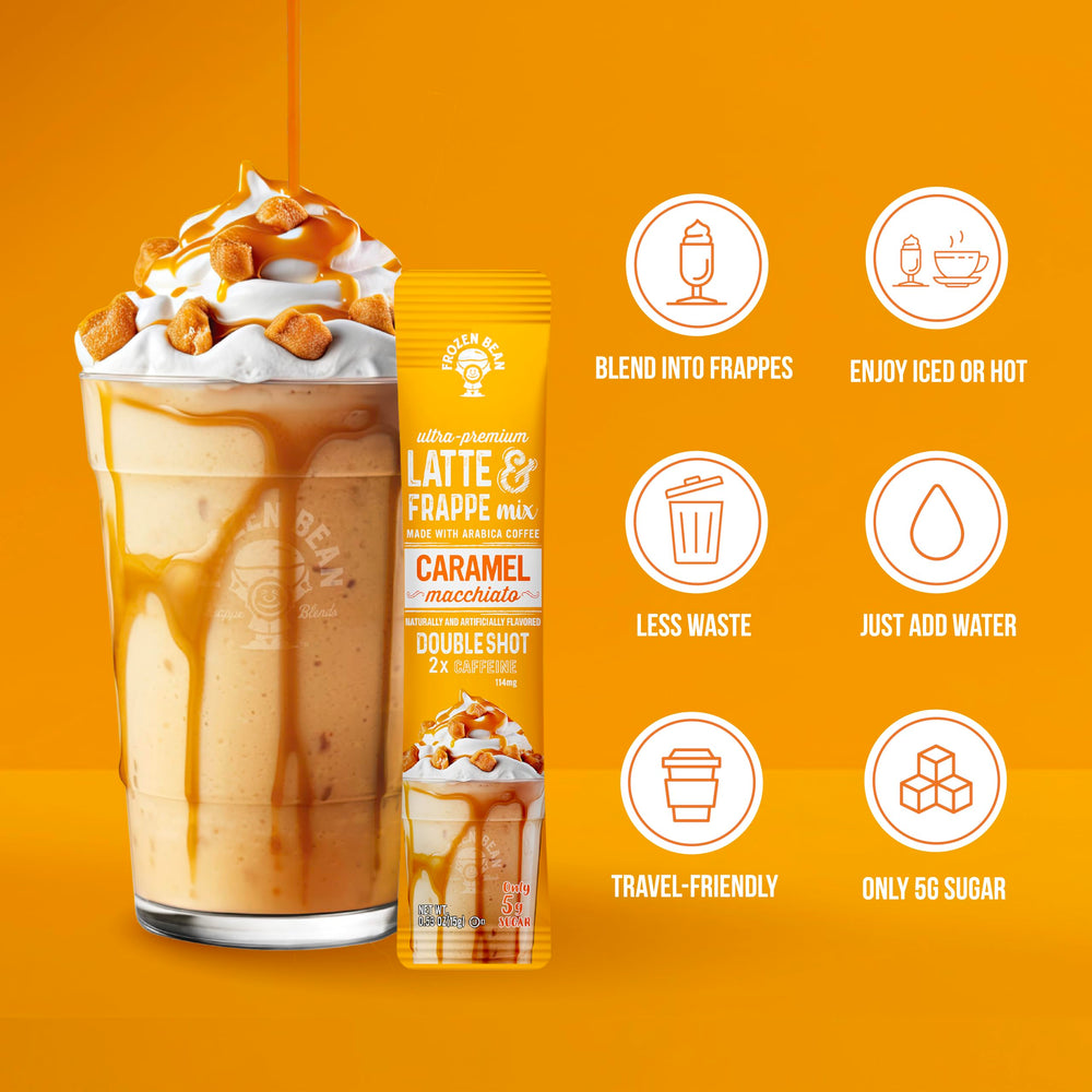 The Frozen Bean arabica coffee mix ingredients closeup highlighting premium components
