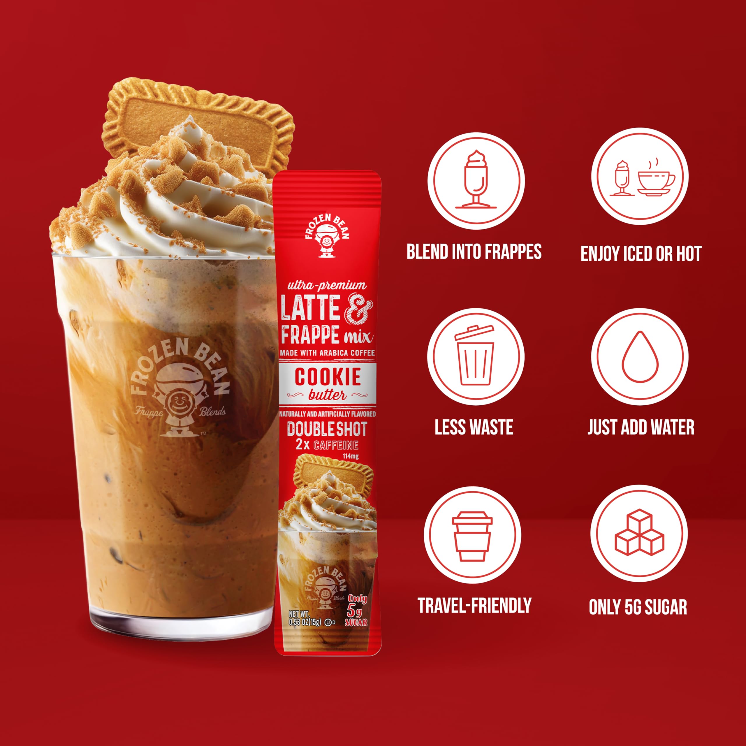 Hot latte served from The Frozen Bean mix for a comforting caffeine moment.