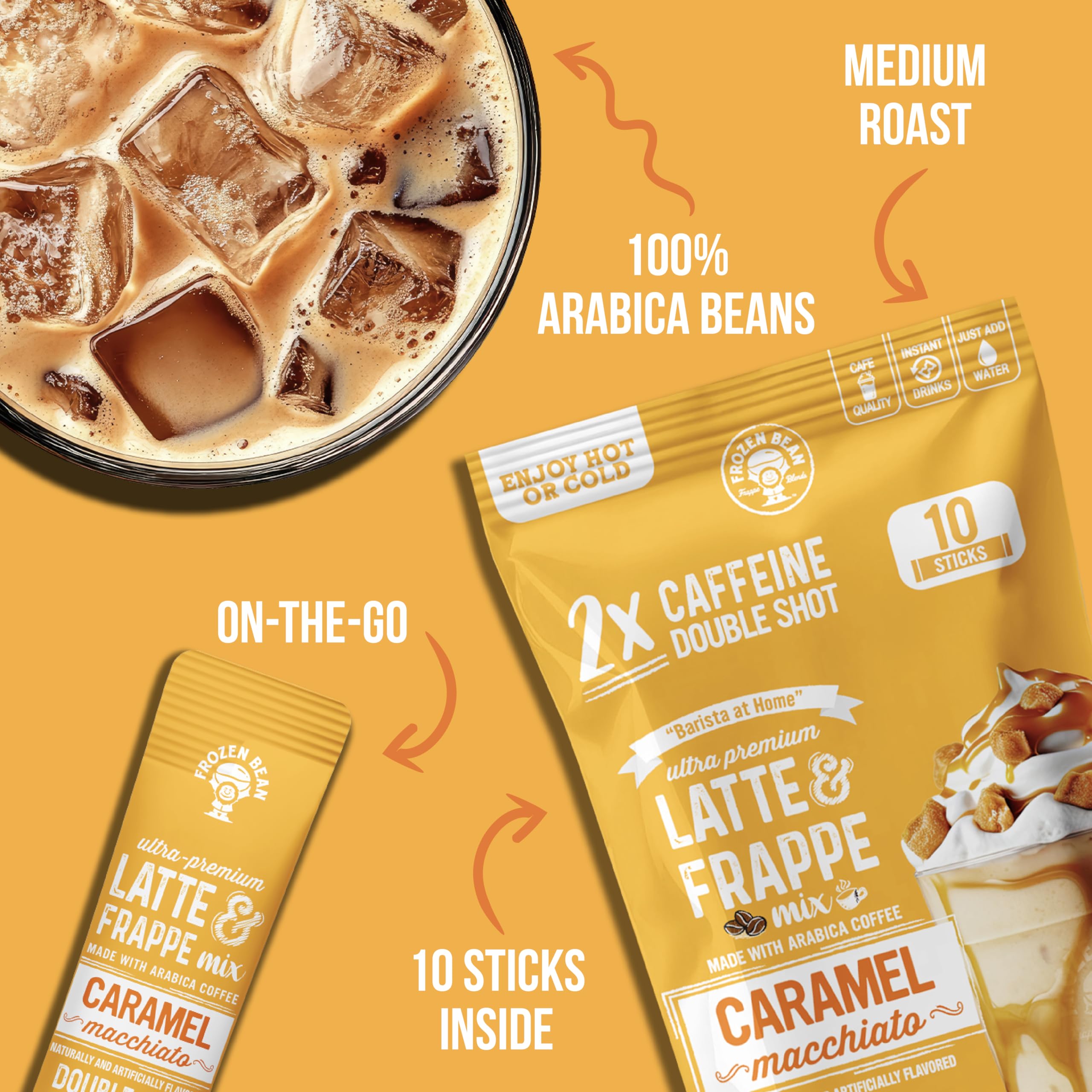 The Frozen Bean hot latte served showcasing a comforting cafe‑style drink at home