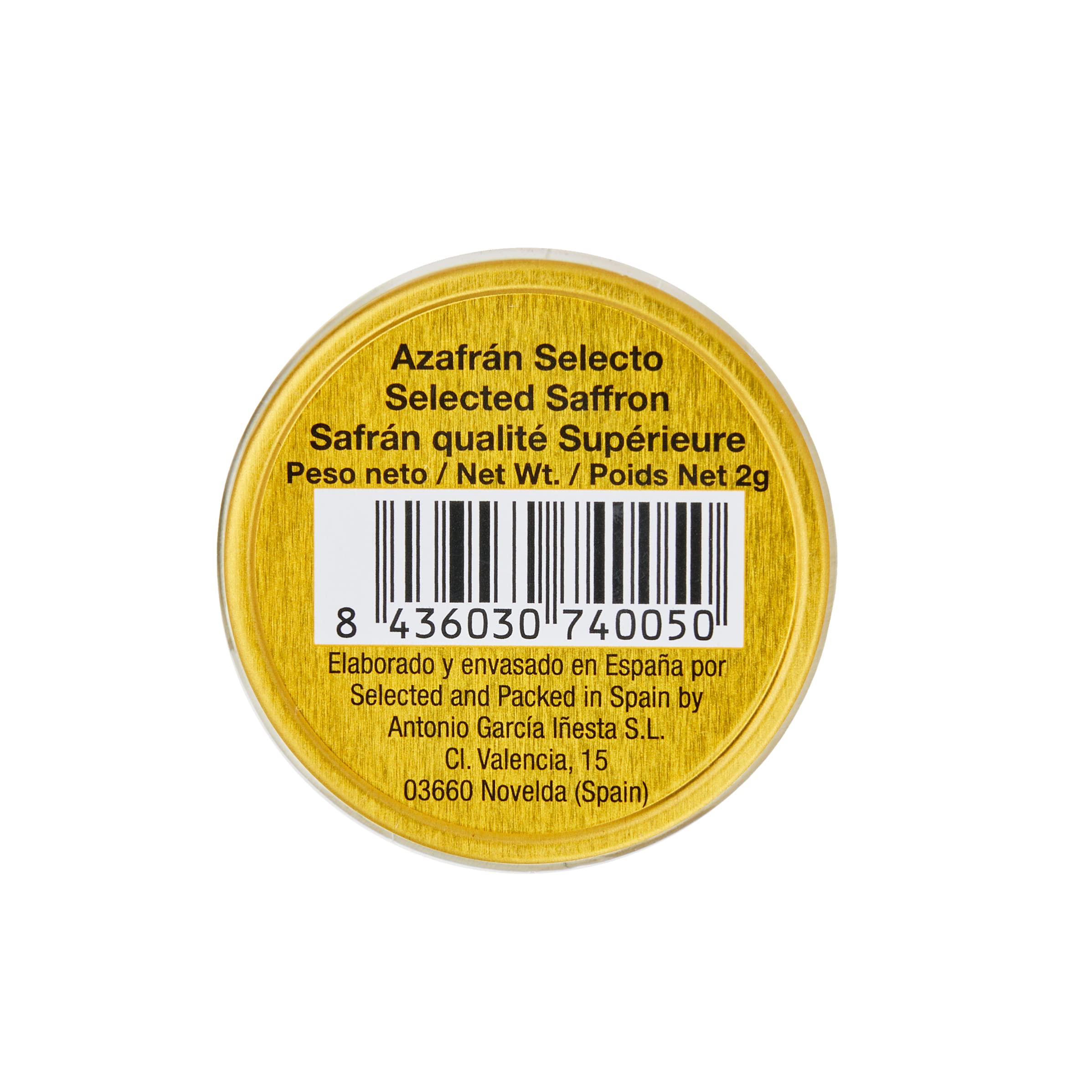 The Gathering of Saffron 2g pack label signaling authenticity and premium sourcing for recipes.